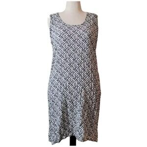 Vintage Mini Dress womens L/XL rayon tank white 90s Y2K grunge Whimsigoth Phoebe